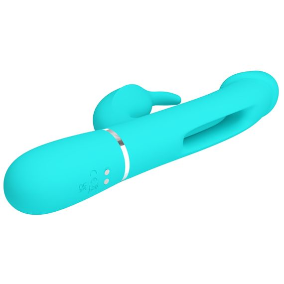 Вібратор із стимулятором клітора PRETTY LOVE — Kampas Rabbit 3 in 1 Green, BW-500025-1 Sex Aura | Зображення 6