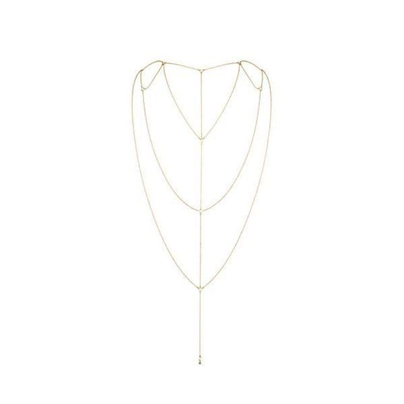 Ланцюжок для спини Bijoux Indiscrets Magnifique Back and Cleavage Chain, прикраса для тіла, Gold