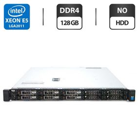 Сервер Dell PowerEdge R430 1U Rack / 2x Intel Xeon E5-2690 v3 (12 (24) ядер по 2.6 - 3.5 GHz) / 128 GB DDR4 / NO HDD / iDRAC8 with Lifecycle Controller / 2x 550W б/у