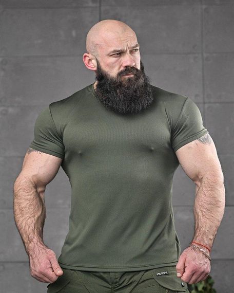 Тактична потоотводна футболка любов олива ДЛ6549 | Зображення 1