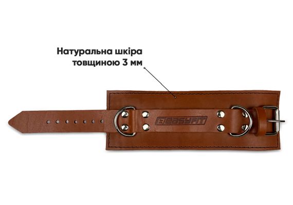 Манжета EasyFit F10 для тяги на тренажері (шкіра) коричнева (EF-LGSTR-F10-BR) | Зображення 3