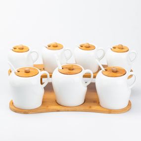 Набор для специй с ложками 3 шт по 300 мл и 4 шт по 600 мл