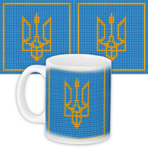 Чашка з принтом Герб України 330 мл (KR_UKR109)