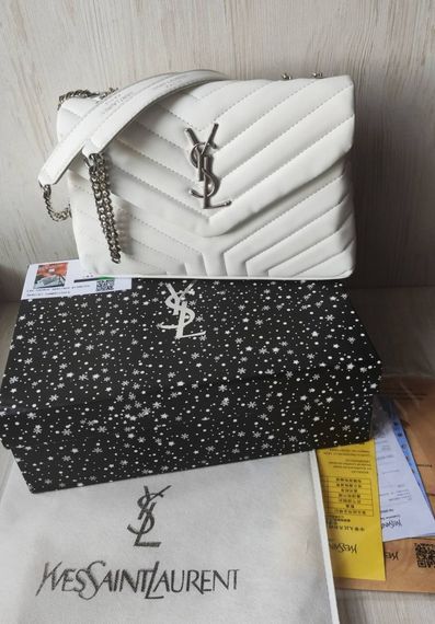 Женская топовая сумка Yves Saint Laurent white | Зображення 2