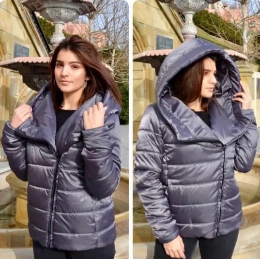 Куртка-парку ковдру коротка арт. M523 сірий