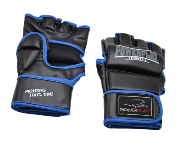 Рукавиці для MMA PowerPlay 3058 Чорно-Сині XL | Зображення 5