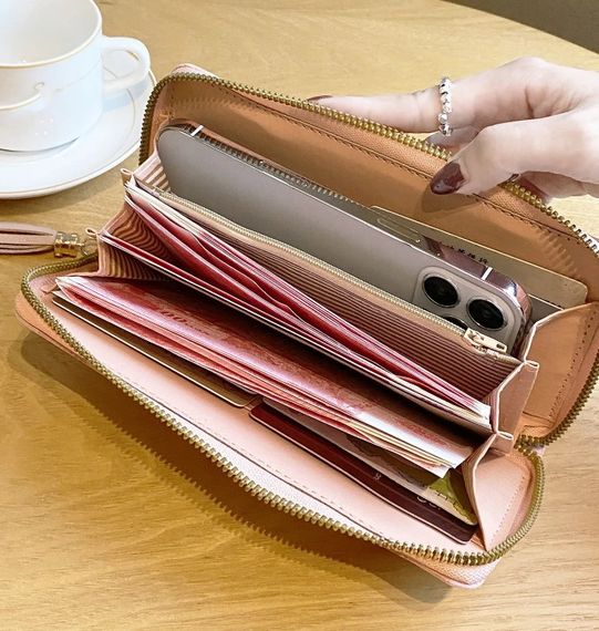 Жіночий клатч гаманець Primolux Lady Wallet портмоне - Pink Brown | Зображення 3