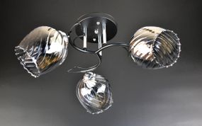 Люстра стельова на 3 лампочки 25827 Чорний 23х50х50 см.