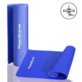 Килимок для йоги та фітнесу Power System PS-4014 PVC Fitness-Yoga Mat Blue (173x61x0.6)