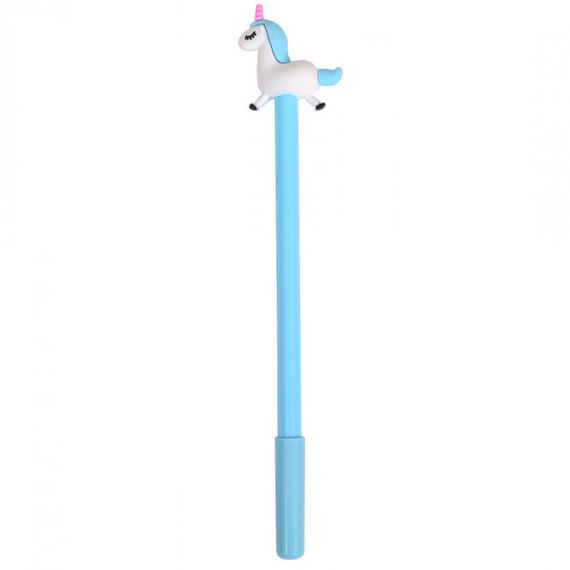 Ручка гелевая "Единорог" 6029 синяя Синий