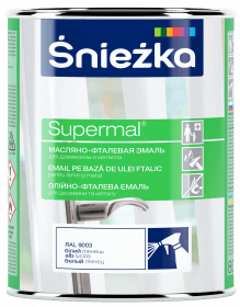 Емаль олійно-фталева чорна (RAL9005) 0,8л Śnieżka Supermal