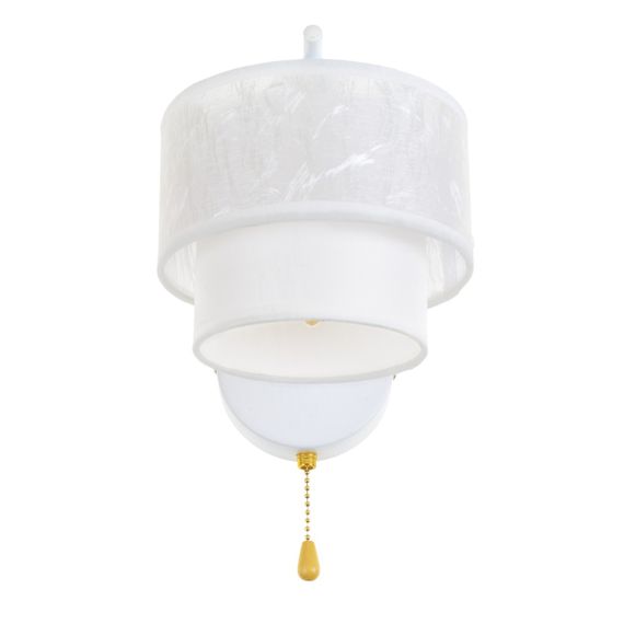 Бра настенное накладное с абажуром минимализм BKL-499W/1 E14 CH+WT | Зображення 5