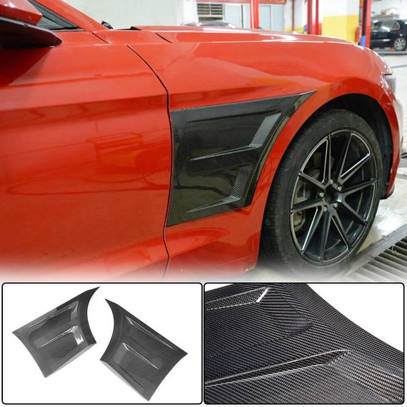 Накладки на передні крила (Карбон) для Ford Mustang 2015-2023 рр