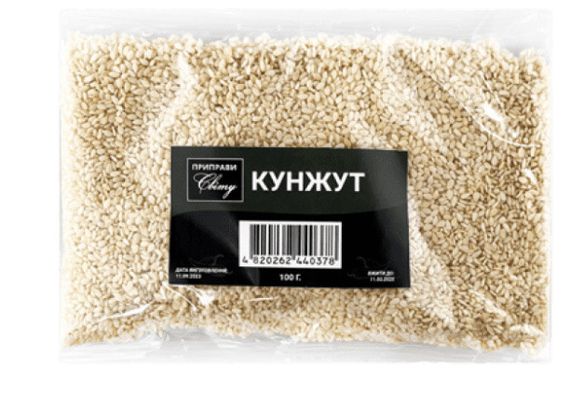 Приправа кунжут сушеный белый 100г, ТМ Приправи світу