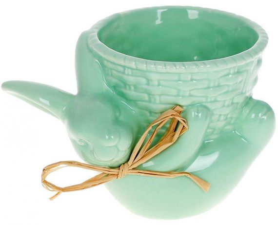 Вазон декоративний Banny in a basket Mint 14х11х10см