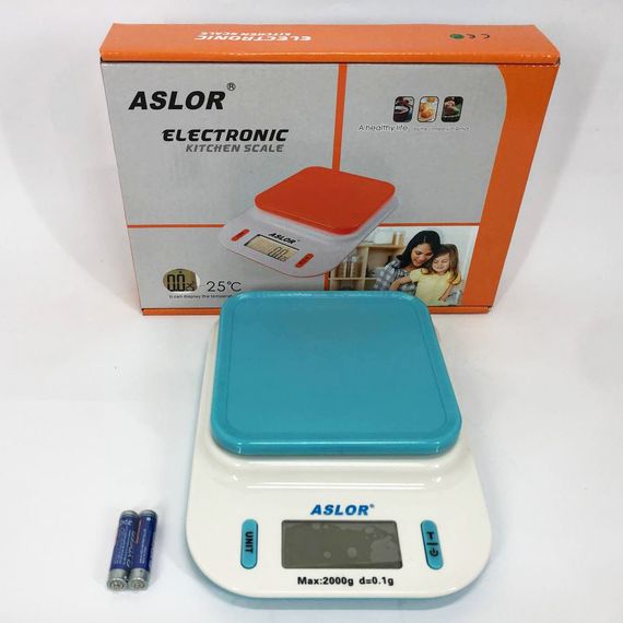 Ваги кухонні 109, 2 кг (0.1 г), термометр. LO-516 Колір: блакитний | Зображення 5