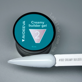 Моделюючий гель AVDEEVA Creamy builder gel №02 білий 15мл HEMA & TPO FREE