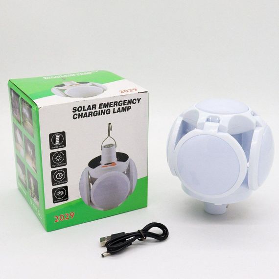 Лампа підвісна на сонячній батареї BL 2029, з USB, 14х12см / Ліхтар для кемпінгу з гачком / Складний акумуляторний світильник | Зображення 9