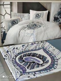 Постельное белье Dantela vita Valencia Сатин Хлопок Евро размер (4 наволочки)