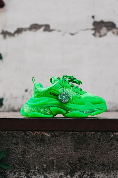 Кроссовки B*lenc/aga Tr!ple S Neon Green , Вьетнам 0109 38 | Зображення 1