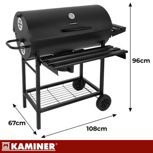 Мангал садовий із кришкою 108х67х96 см Kaminer 27315 | Зображення 1