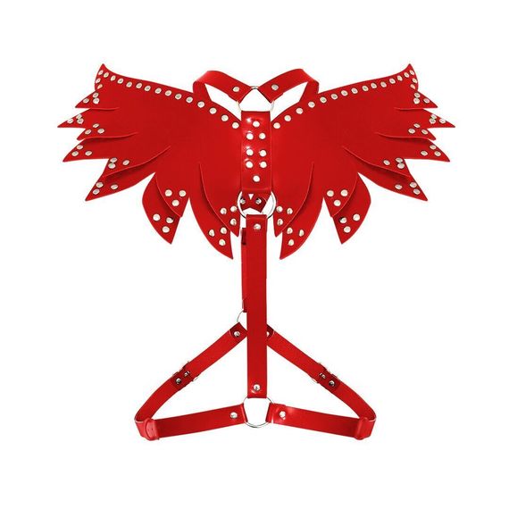 Жіноча портупея Art of Sex - Wings червона L-2XL, екошкіра | Зображення 3