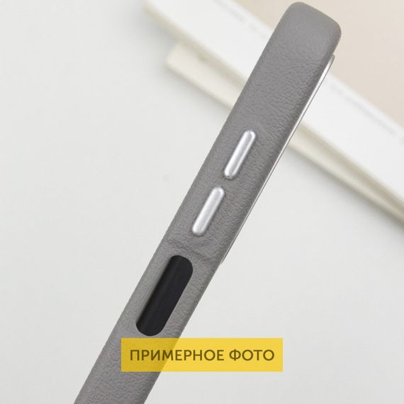 Шкіряний чохол Leather Case Metal Buttons для Xiaomi Redmi 9C Titanium Gray | Зображення 4