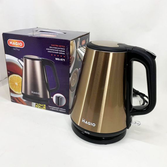 Чайник металлический для дома MG-971, Бытовой чайник для кухни Красивый кухонный QK-15