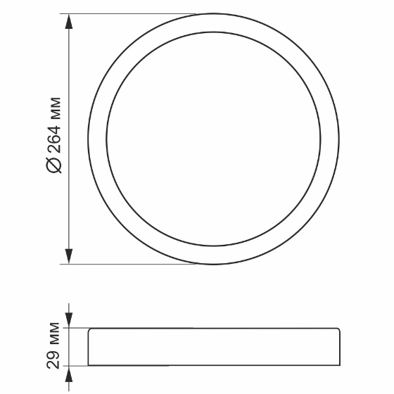LED Світильник накладний круглий 24W 5000К 220V чорний VL-DLRS-245B Videx | Зображення 2
