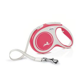 Рулетка Flexi New Comfort M, лента 5 м, красный