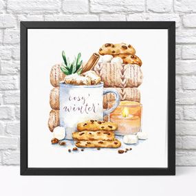 Постер в рамке Cosy winter 30x30 см