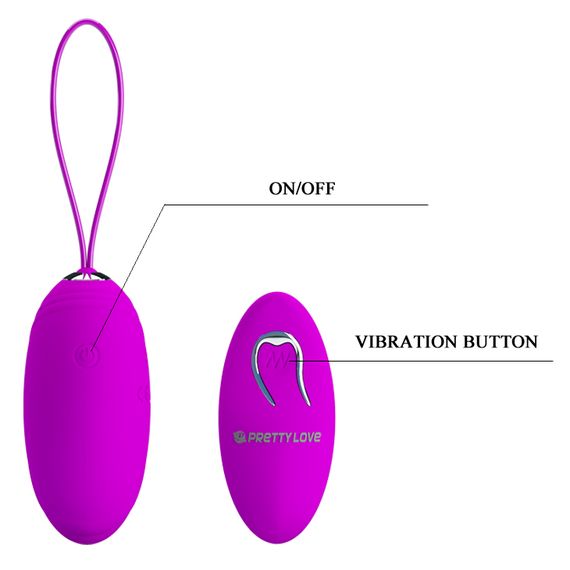 Віброяйце - Pretty Love Jacqueline Vibrating Egg Purple | Зображення 2