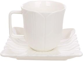 Чашка чайно-кавова порцелянова "White City Tulipe" 220мл із блюдцем