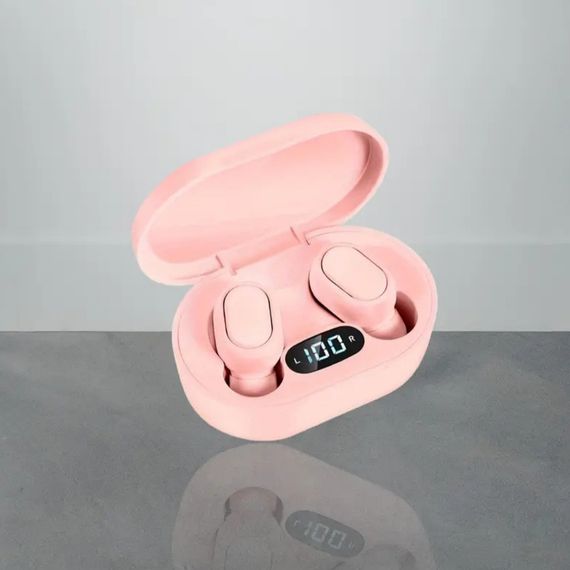 TWS Е6S Бездротові Bluetooth-навушники із шумозаглушенням і мікрофоном, IPX5 водонепроникні. Рожеві | Зображення 3