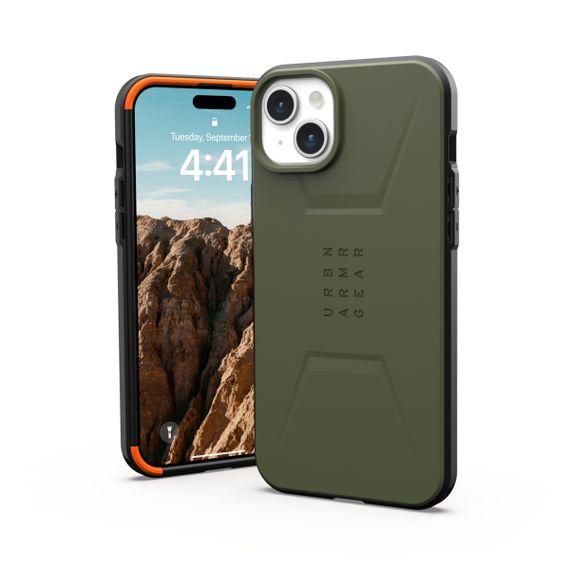 Чохол UAG для Apple iPhone 15 Plus Civilian Magsafe, Olive Drab (114306117272) | Зображення 1