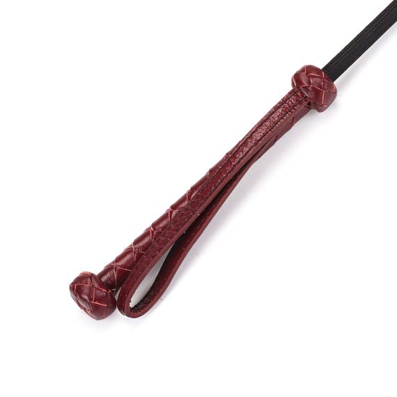 Шльопалка-сердечко Liebe Seele Wine Red Riding Crop with Heart-Shape Tip, натуральна шкіра | Зображення 1