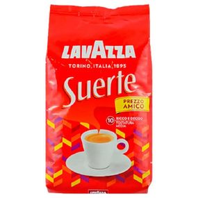 Кофе в зернах  Lavazza Suerte,1 кг , Италия (ОРИГИНАЛ), темной обжарки,  лавацца суерте