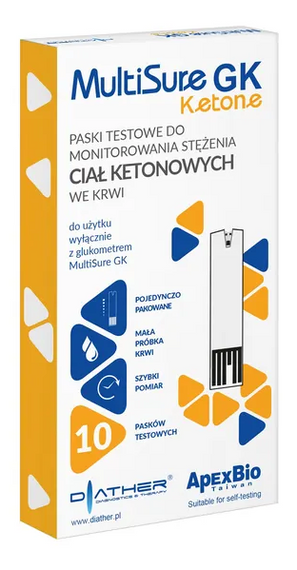 Тестові смужки MultiSure GK для визначення рівня кетонів