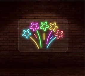 Неоновий світильник Салют 300х200 acr-n000070