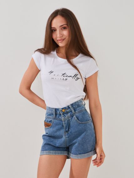 Футболка з принтом жіноча GENUA 26411 L Білий shop (2000999569715)