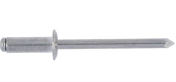 Заклепка витяжна відкритої форми з відривним стрижнем та плоскою головкою 4.8X16.0
