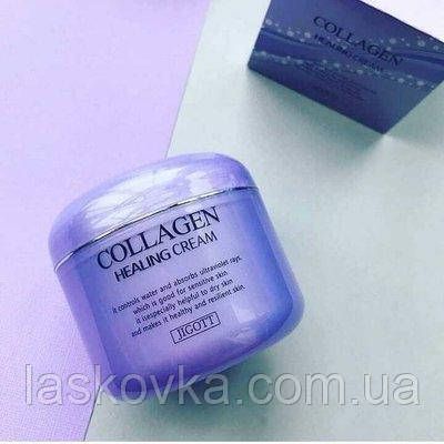 Нічний поживний крем із колагеном Jigott Collagen Healing Cream, 100 ml | Зображення 2