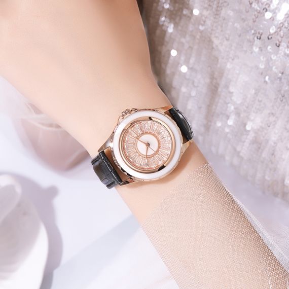Класичний жіночий годинник Skmei 2172RGBK Rose Gold-Black | Зображення 2