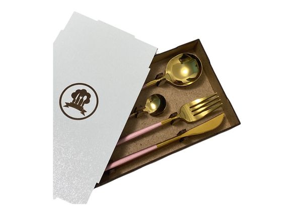 Набір столових приборів Kitchen рожевий на 2 персони | Зображення 3