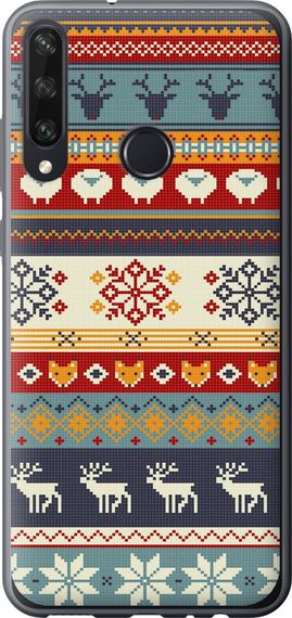 Чехол на Huawei Y6p Рождественский орнамент "3303u-1952-17620"
