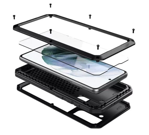Противоударный чехол Primo Doom Armor для смартфона Samsung Galaxy S21 (SM-G991) - Black | Зображення 2