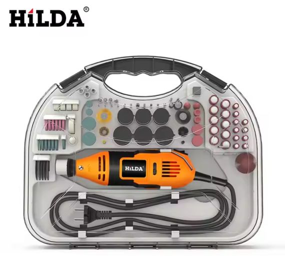 Бормашина мини-дрель гравер Hilda MD200-B 200W с комплектом насадок | Зображення 7
