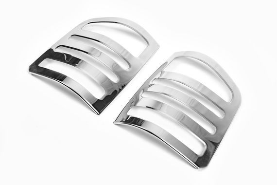 Накладки на задние фонари (2 шт, нерж) 1 дверь, OmsaLine - Итальянская нержавейка для Volkswagen T5 Multivan 2003-2010 гг | Зображення 2