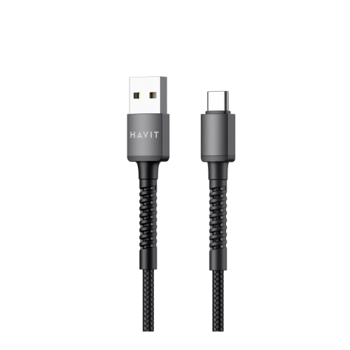 Кабель USB Type-C Havit HV-CB6197 2,1А 1м чорний | Зображення 2