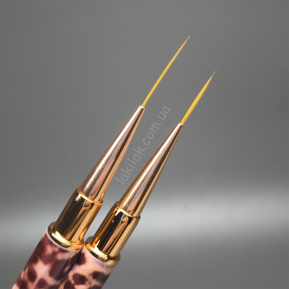 Двосторонній пензлик "Леопард" №3 для розпису (15мм і 19мм)